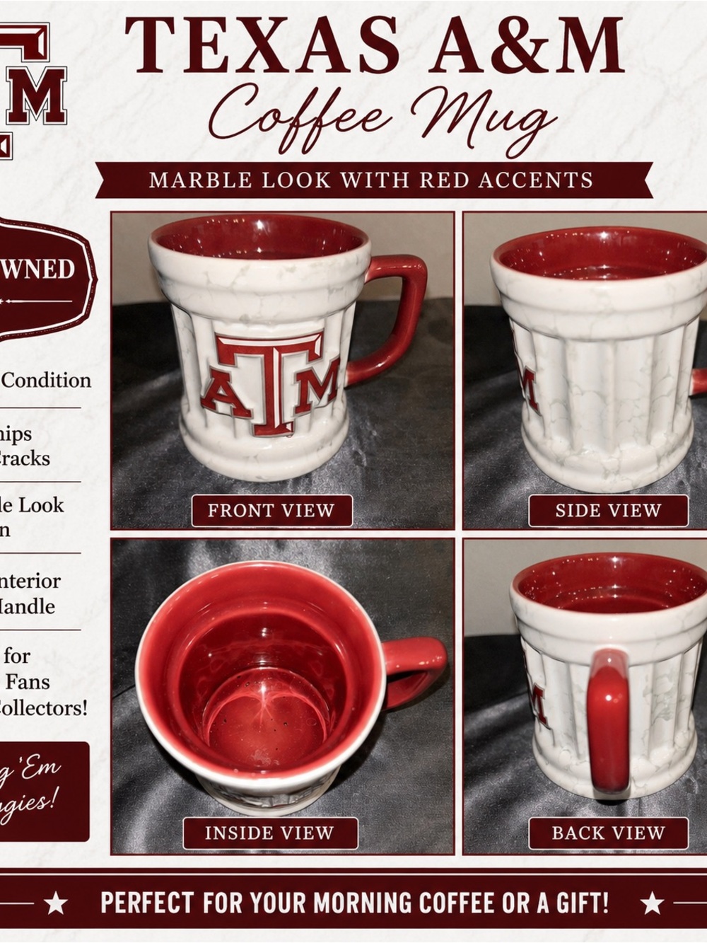 Texas A&M Mug White and Red